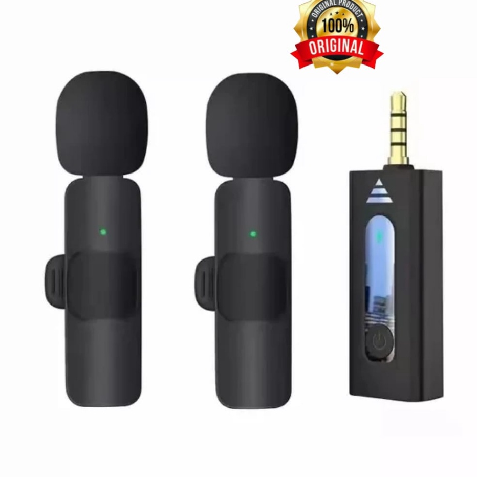 Diskon CLIP ON MICROPHONE K35 MIC CLIP WIRELESS USB  MIC YOUTUBER BLUETOOTH