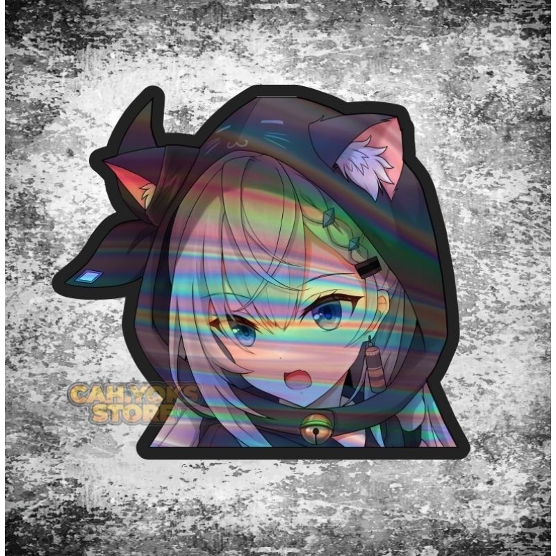 Stiker Anime Hologram Zeta ukuran -+ 5,5*5cm bahan Maxdecal (paling tebal) sudh laminasi glossy anti