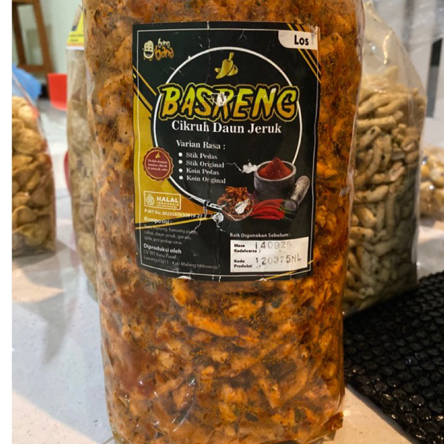 

Basreng stik cikruh daun jeruk pedas