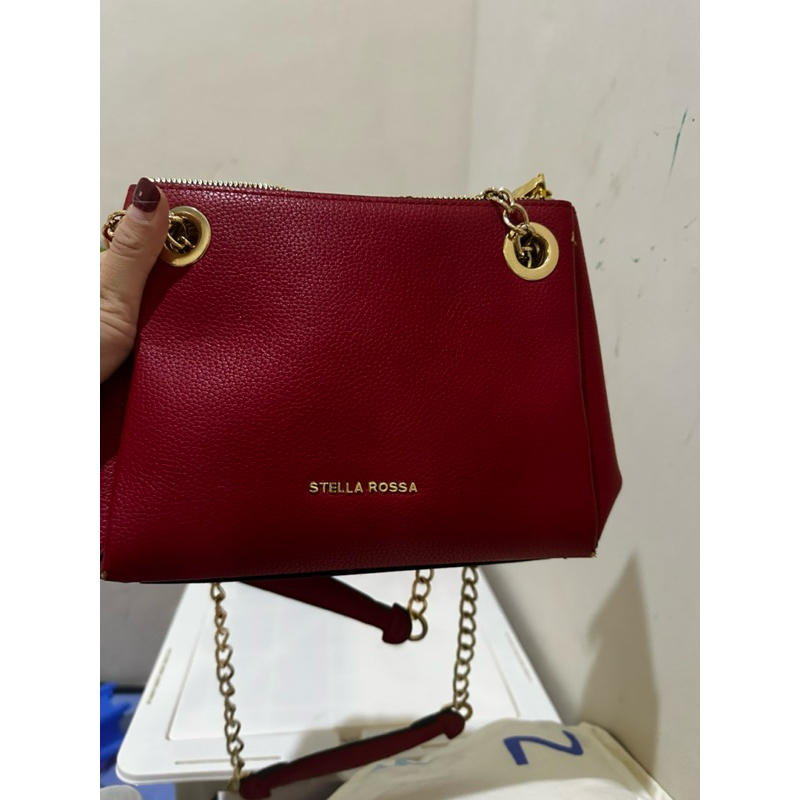 tas stella rossa maroon preloved