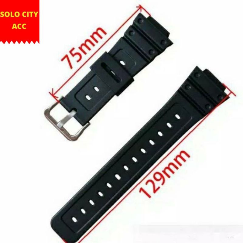 TALI JAM TANGAN SANDA 6016 WARNA HITAM FREE 2 PEN