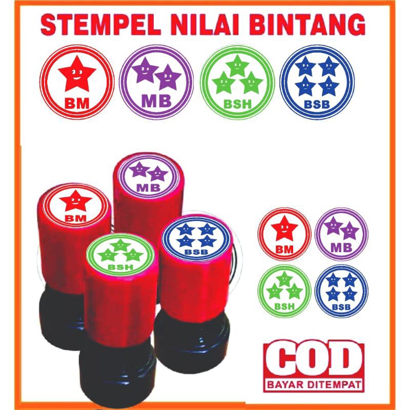 

STEMPEL PAKET BINTANG PENILAIAN 4 PCS