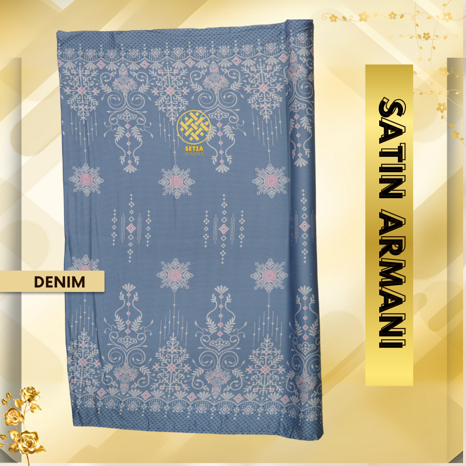 Lilystore- Kain Satin Armani Silk Kain Gamis Dress Tunik Harga Per 50Cm