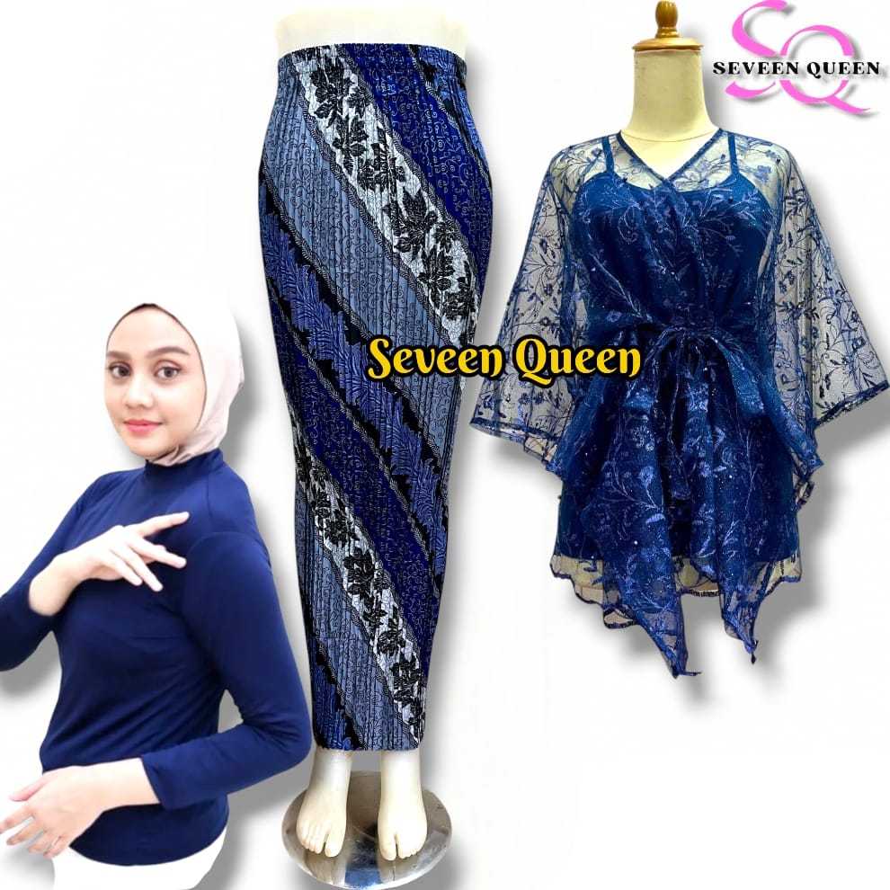 Baju Kondangan Wanita Kekinian Remaja Hijab Non Hijab One Set Kebaya Modern Brokat Wisuda Tunangan L