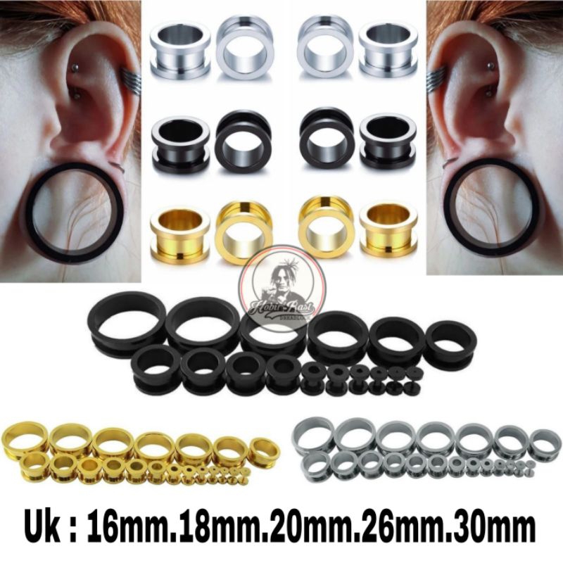 PIERCING PLUG TITANIUM  1PC 16MM,18MM,20MM,26MM,30MM