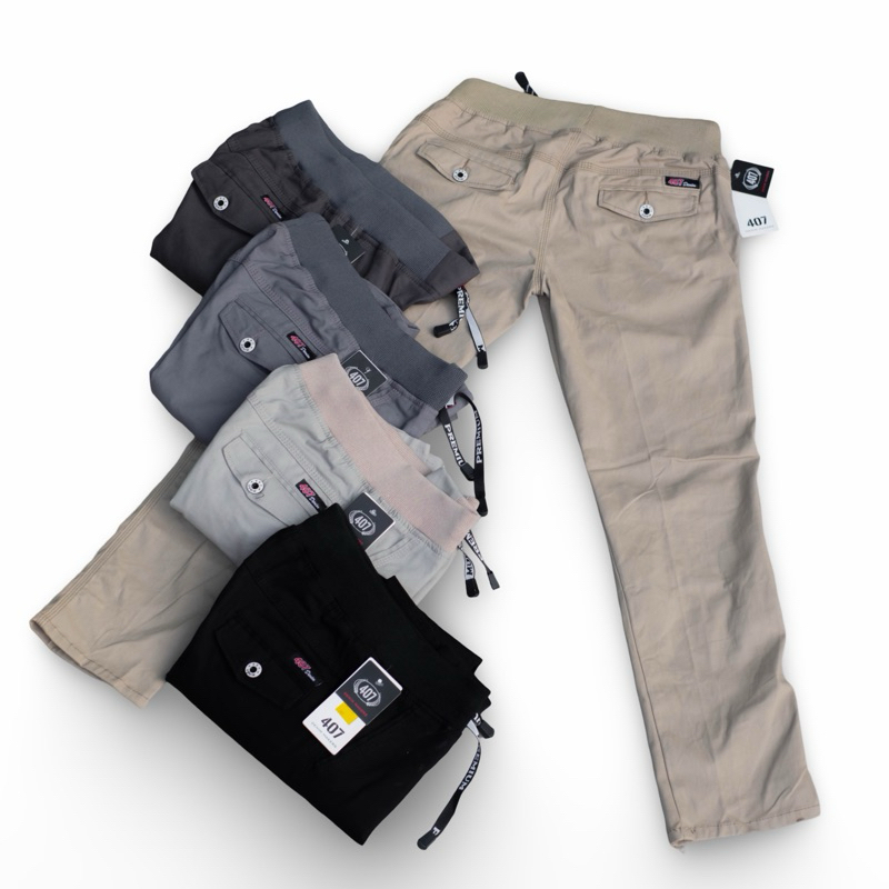 Celana Panjang Chinos Rib Pria 407Denim