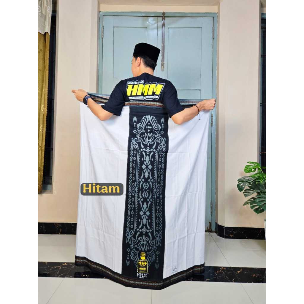 SARUNG HMM POLOS PUTIH Sarung Samarinda HMM Putih Polos