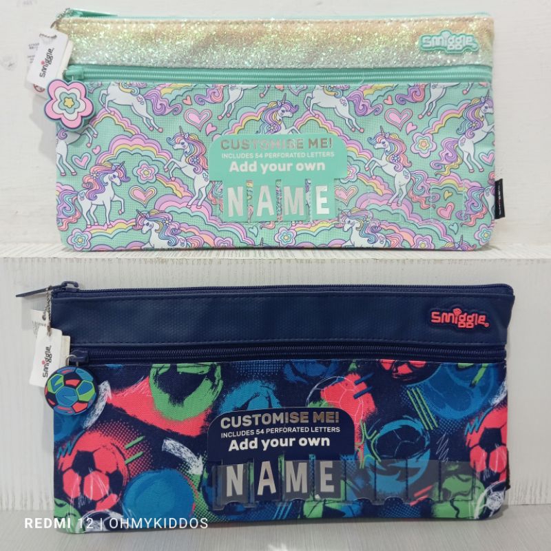 

ori original smiggle limitless 330 ld pencil case large capacity pouch custom name unicorn rainbow ball cewek cowok laki perempuan tempat pensil pencilcase besar kotak organizer zipper