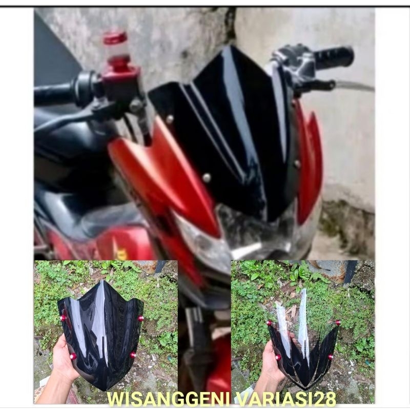 VISOR SATRIA FU BARONG TAHUN 2010-2013 MODEL TEEBARU PLUS BAUT VARIASI