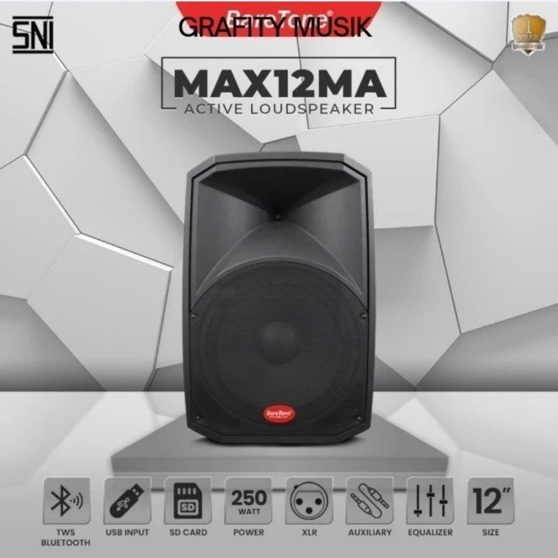 Speaker Aktif BareTone MAX12MA speaker aktif 12 Inch Original