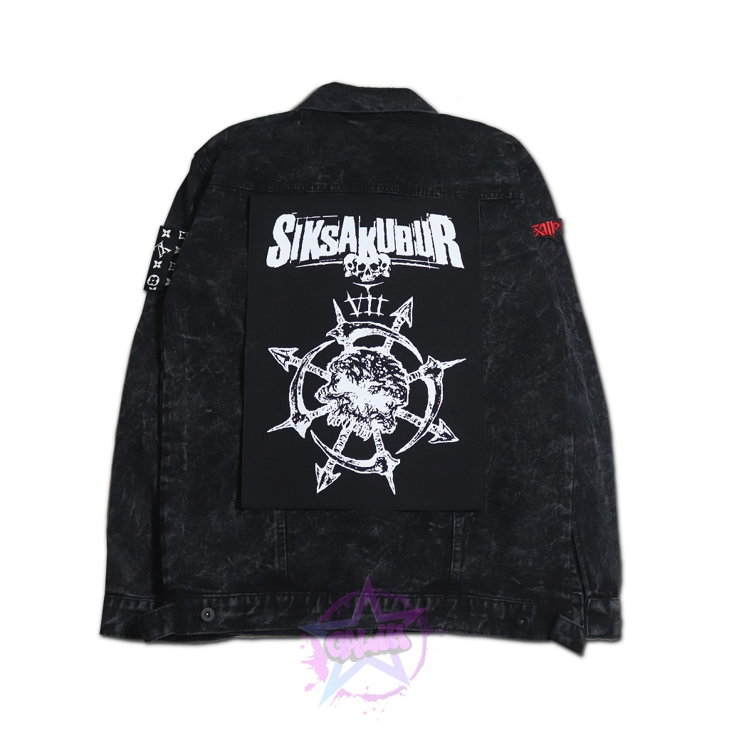 Patch siksa kubur backpatch band metal tempelan jahit patch sablon besar tema band metal aksesoris r