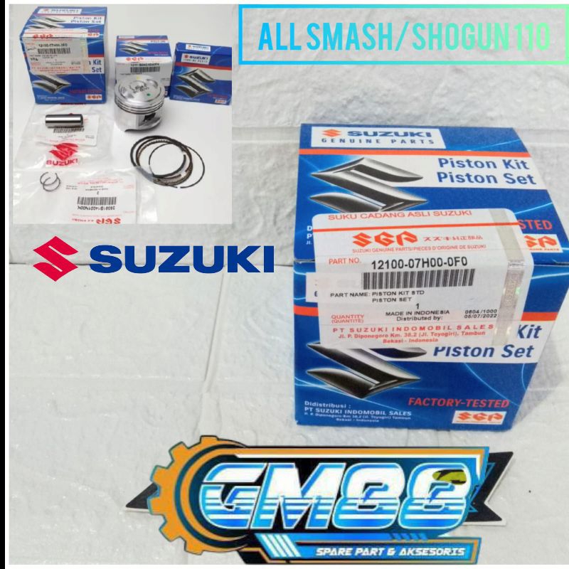 SEHER / PISTON SET RING + PEN ALL SMASH / SHOGUN 110 (STANDAR) 07H00 ORIGINAL SGP