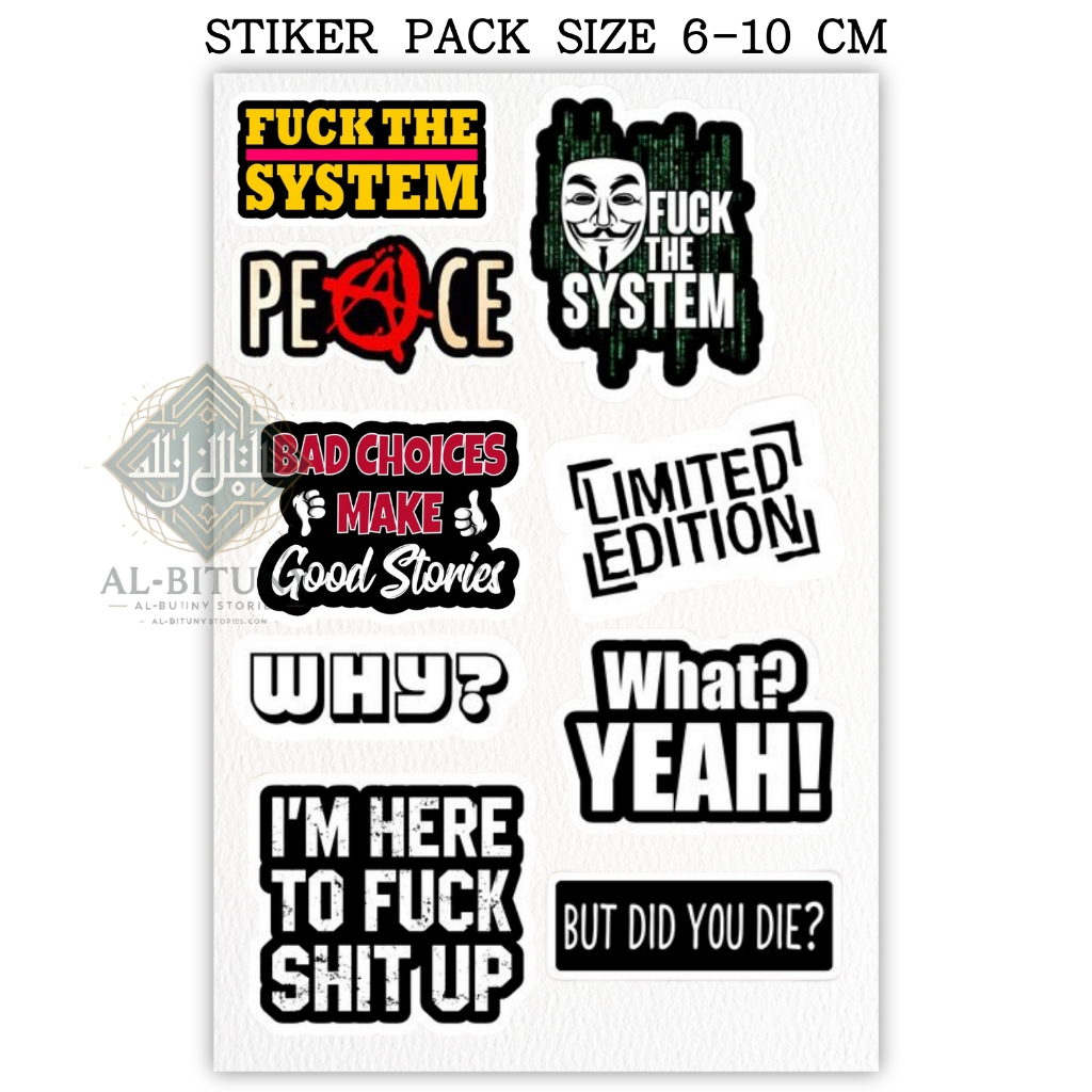 

Sticker Pack Aesthetic – Ukuran 6-8 cm | Stiker Waterproof & High Quality