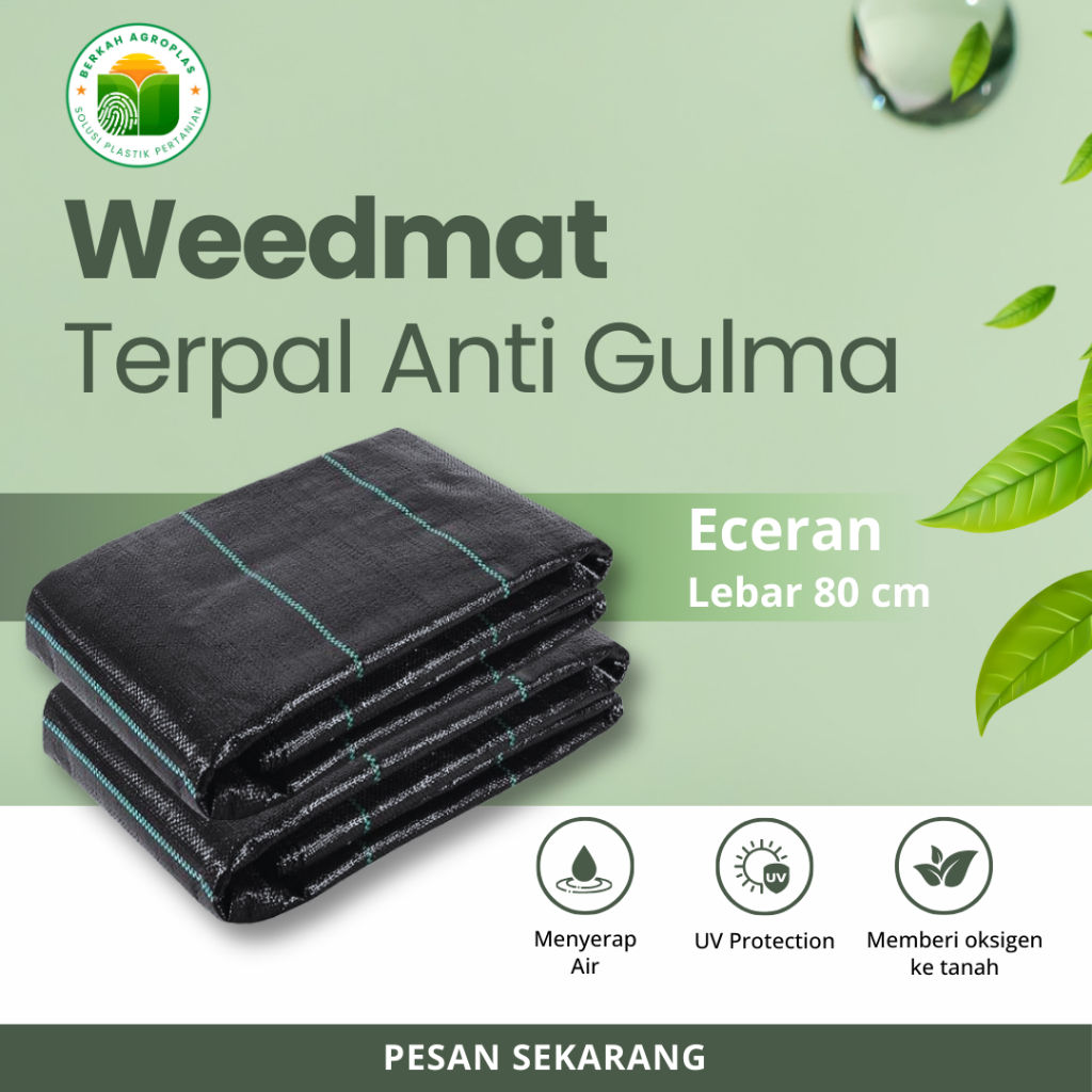 Weedmat Hitam 80 cm/ Terpal Anti Gulma - Ground Cocer - Weedmat Ecer