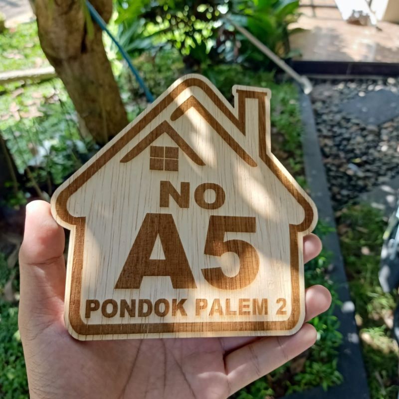 NOMOR RUMAH KAYU GRAFIR nomor rumah minimalis  papan nomor rumah  Nomor Rumah kayu Nomer Rumah kayu 