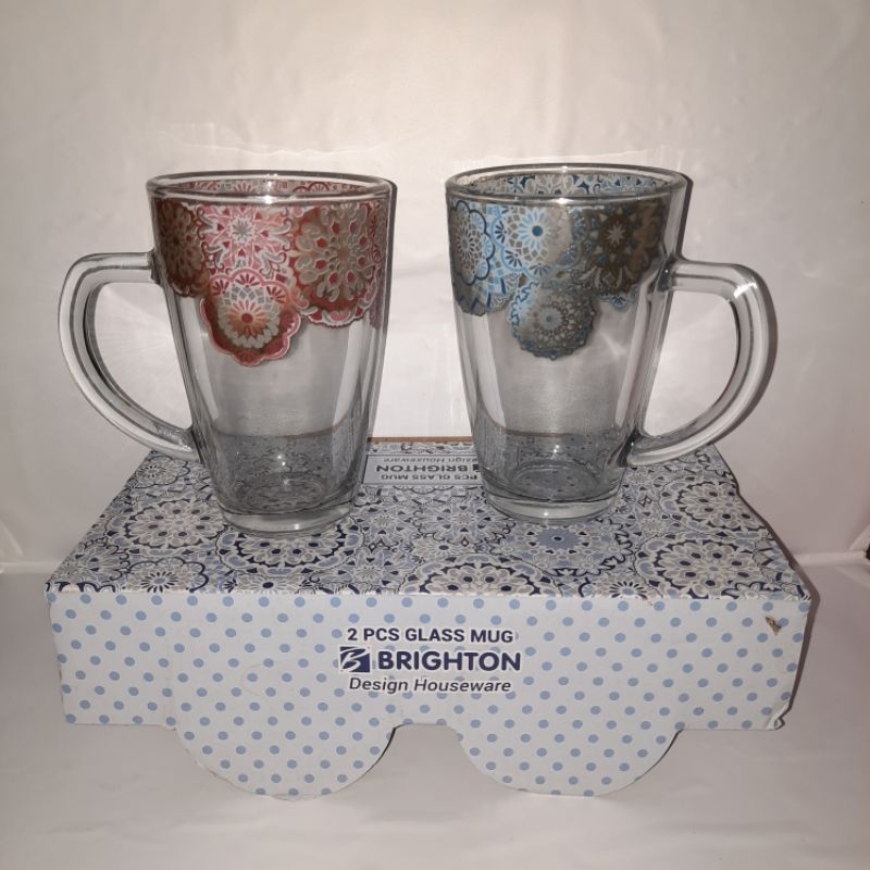 Gelas Brighton/ Glass Mug Set (2 pcs)