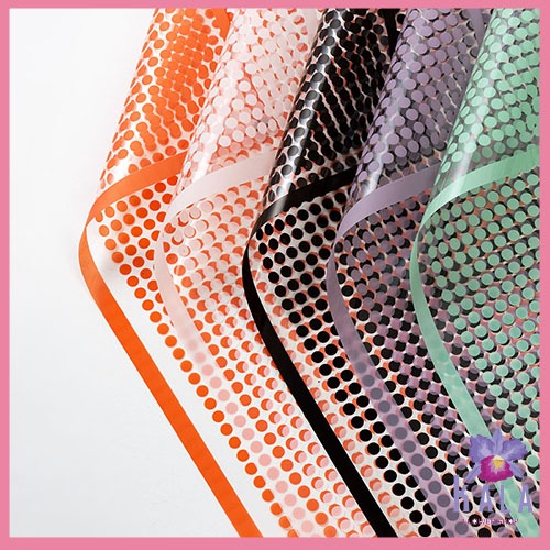 

Flower Wrapping Polkadot Cellophane Kertas Buket Bunga Transparan List Florist Ecer KB6189