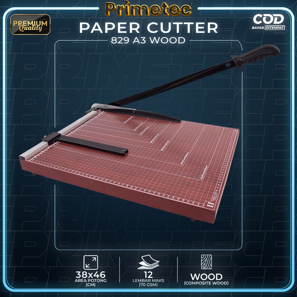 

Paper Cutter A3 ( Alat Potong Kertas ) Pemotong Kertas Alat Potong /Mesin Pemotong Kertas HVS, Sticker, Dos, PVC ID Card, Yellow Board, Art Paper, Vinyl, Bontax, Camel, Kertas