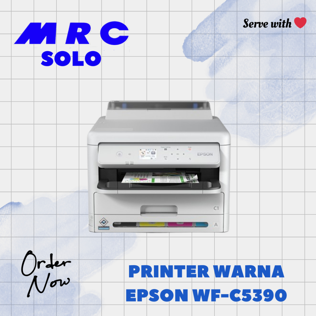 FREE TINTA PRINTER EPSON WF-C5390 WFC5390 WFC 5390 WFC-5390 CHIPLESS WARNA A4 PRINT ONLY