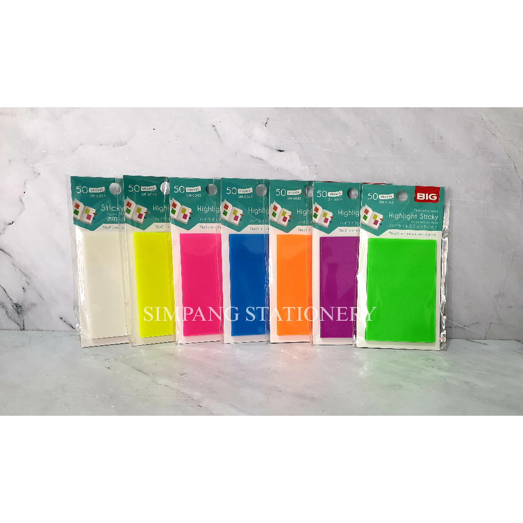 

BIG HIGHLIGHT STICKY SN 6043 76MM X 51MM