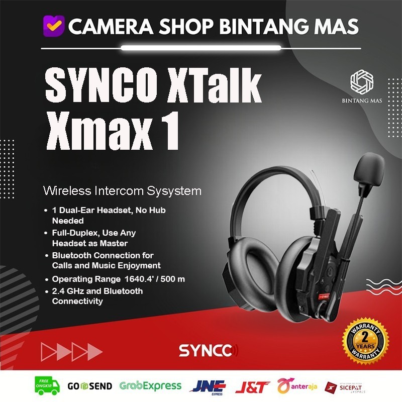 Synco Xtalk XMax1 Wireless Intercom Master/Remote Headset (2.4 GHz)