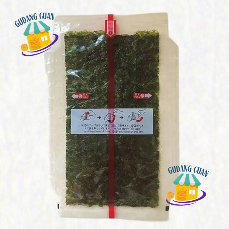 Nori segitiga Onigiri Wrapper Nori Triangle sushi onigiri 1 LEMBAR / rumput laut nori wrap / termura