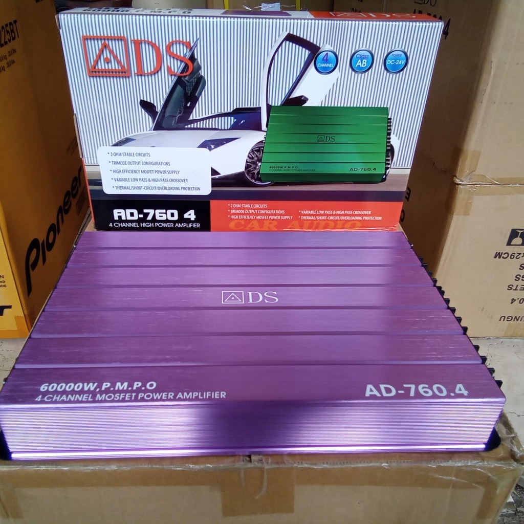 Power Amplifier ADS AD 760.4 / Power Audio Mobil 4 Channel MURAH