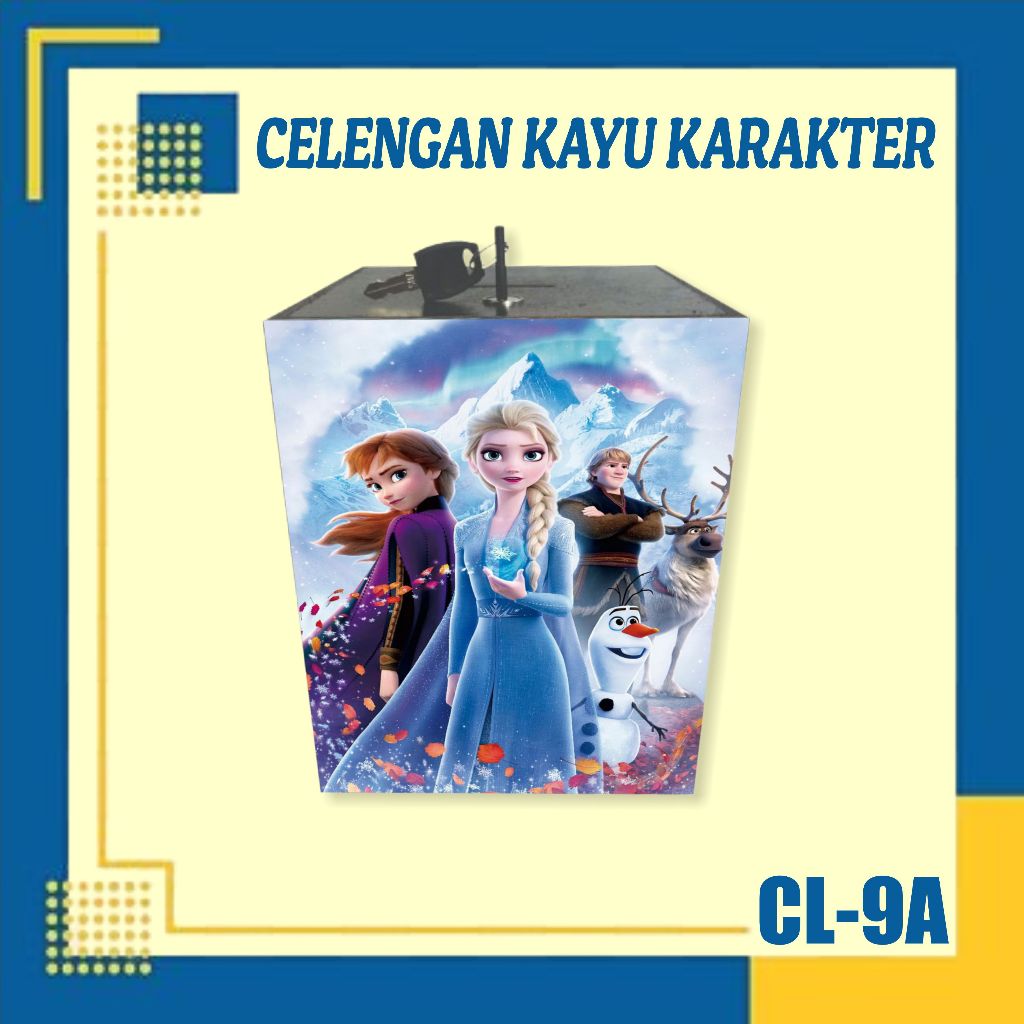 CELENGAN KARAKTER LUCU KAYU KARAKTER FROZEN KARTUN LUCU, CELENGAN KARAKTER LUCU ANAK, KOTAK TABUNGAN