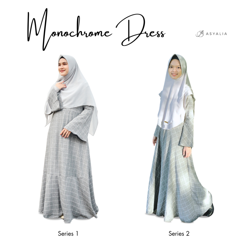 DRESS MONOCHROME SERIES / DRESS GAMIS BUSUI / DRESS GAMIS WISUDA / DRESS GAMIS CUSTOM / DRESS ASYALI