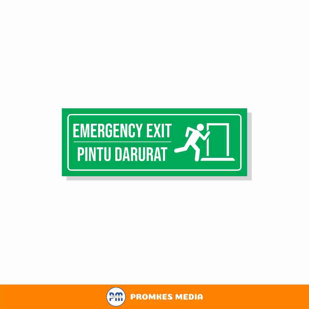 

Stiker Emergency Exit, Pintu Darurat, Jalur Evakuasi