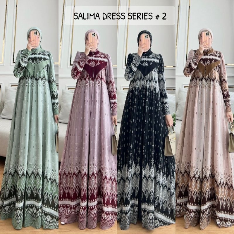 Aya gallery SALIMA dress gamis set hijab berlabel glamz original