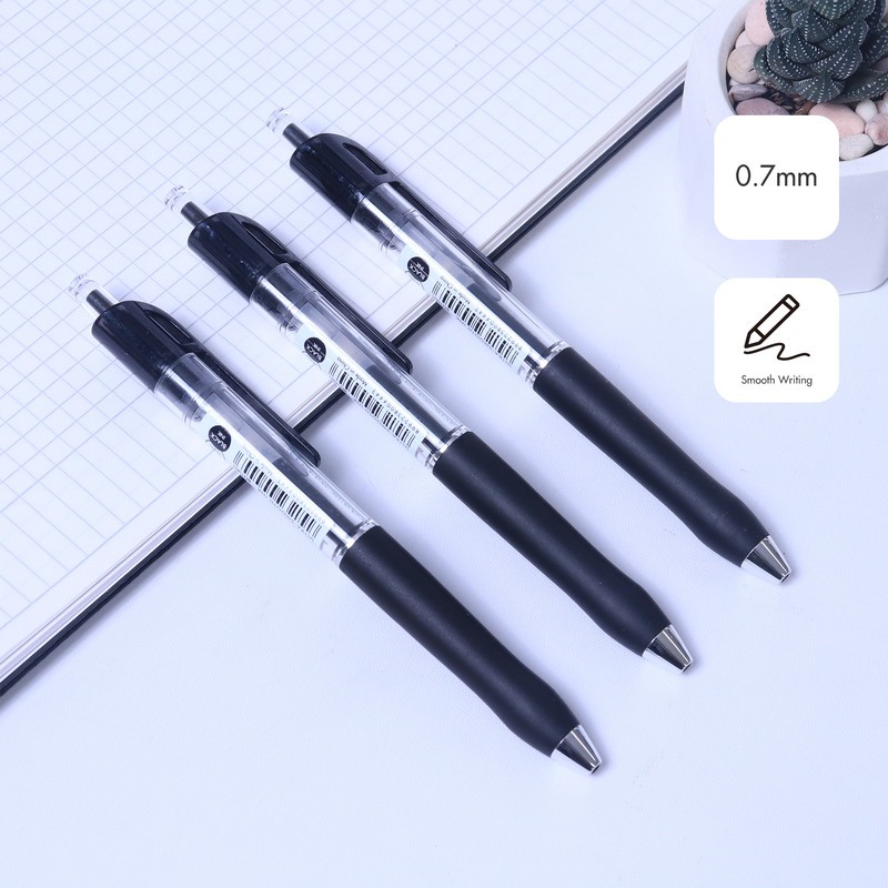 

[Stationery Home] Bantex Pulpen Pena / Gel Pen 0.5 mm Ultra-Smooth Ink Soft Rubber Grip Satu Set BG1011