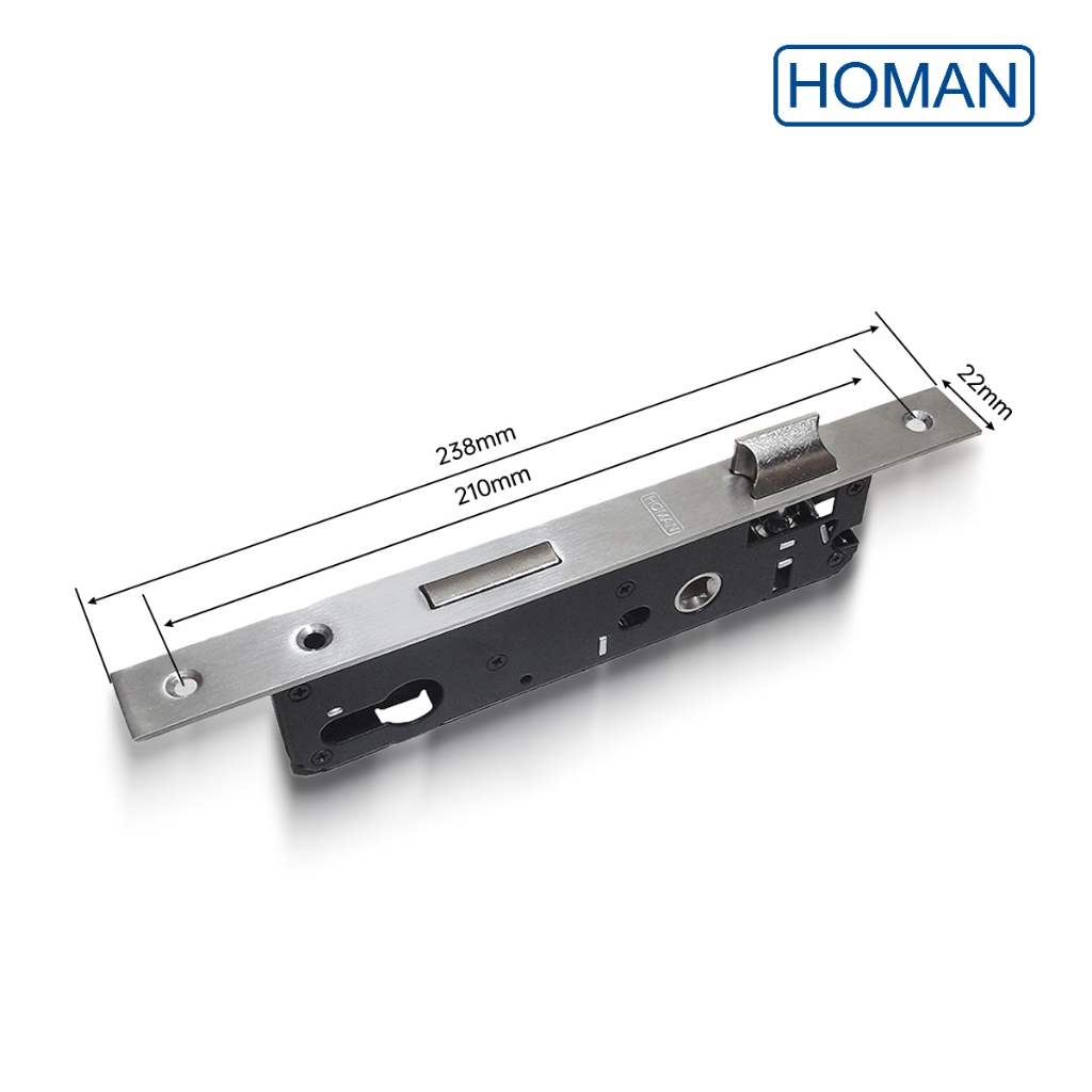 Tubuh kunci baja tahan karat Homan badan kunci pintu Badan kunci pintu toilet 8530