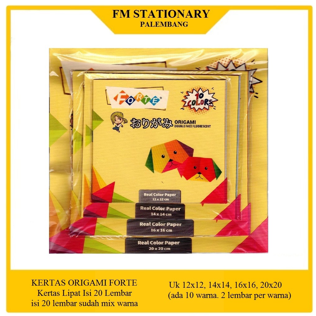 Origami Kertas Ukuran 12, 14, 16, 20 (1pack)