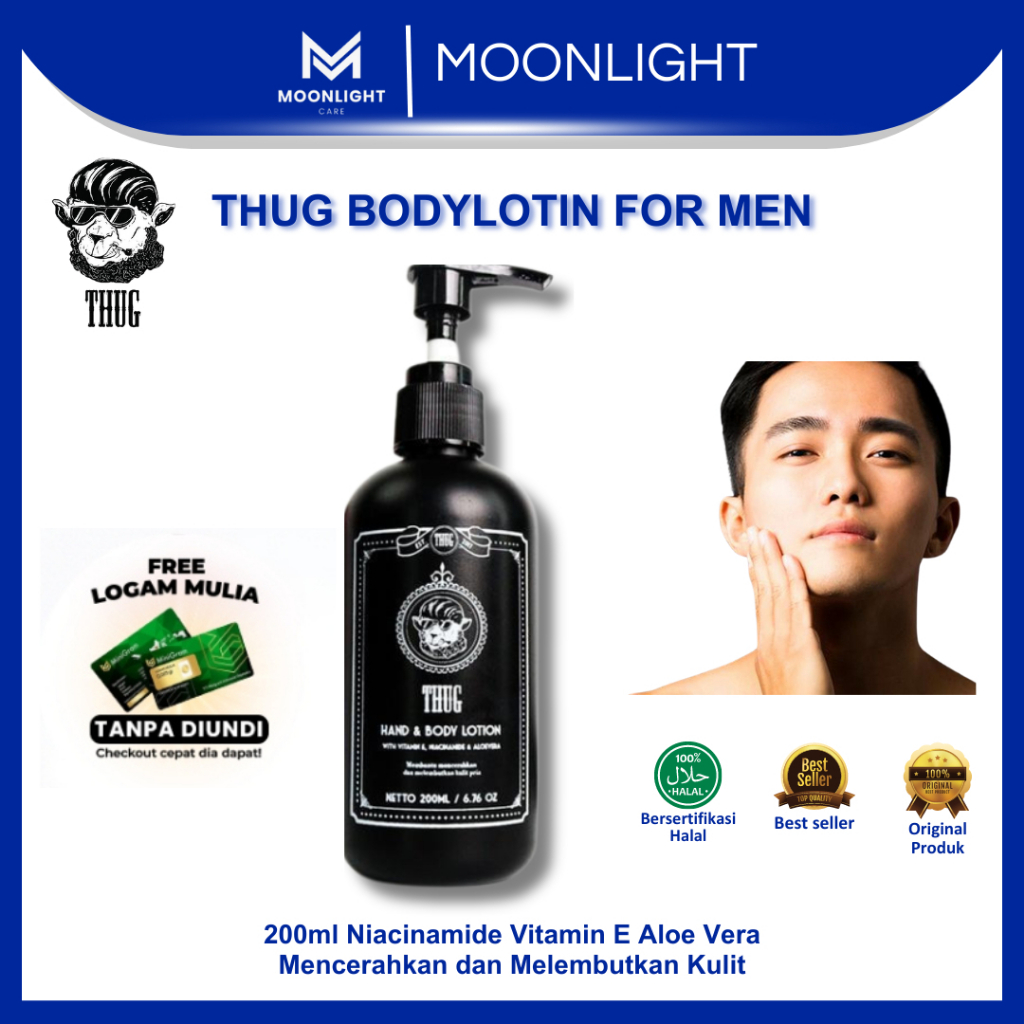 Body Lotion Pencerah Kulit Pria Thug Body Lotion For Man Bpom 200 ml