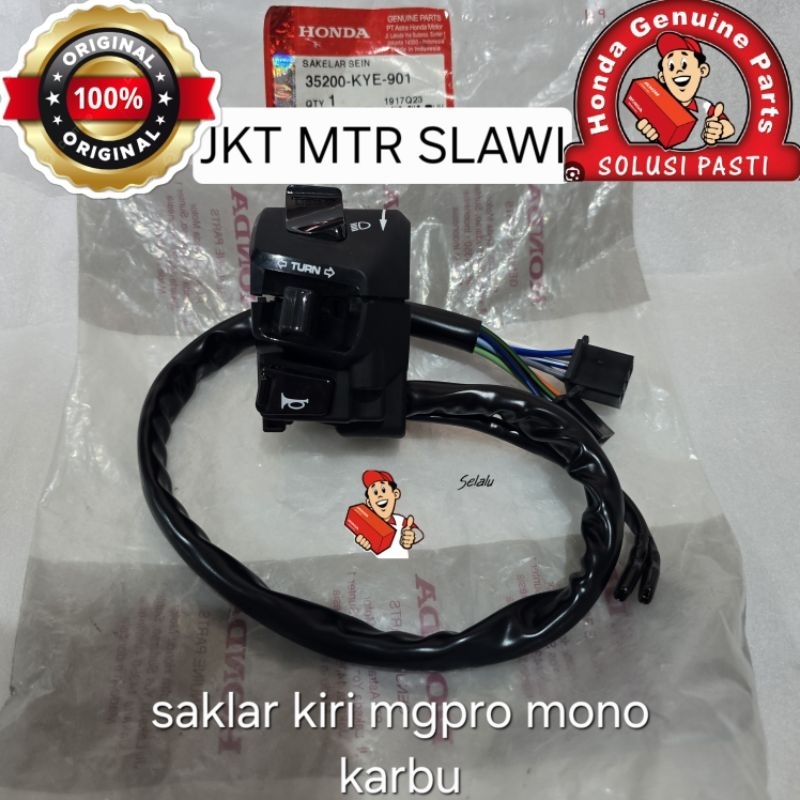 35200 kye 901 saklar set kiri sein klakson dimmer, switch assy winker, sakelar kiri megapro monoshoc