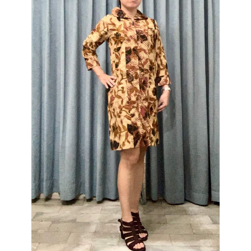 DRESS/TERUSAN BATIK BERKERAH WANITA