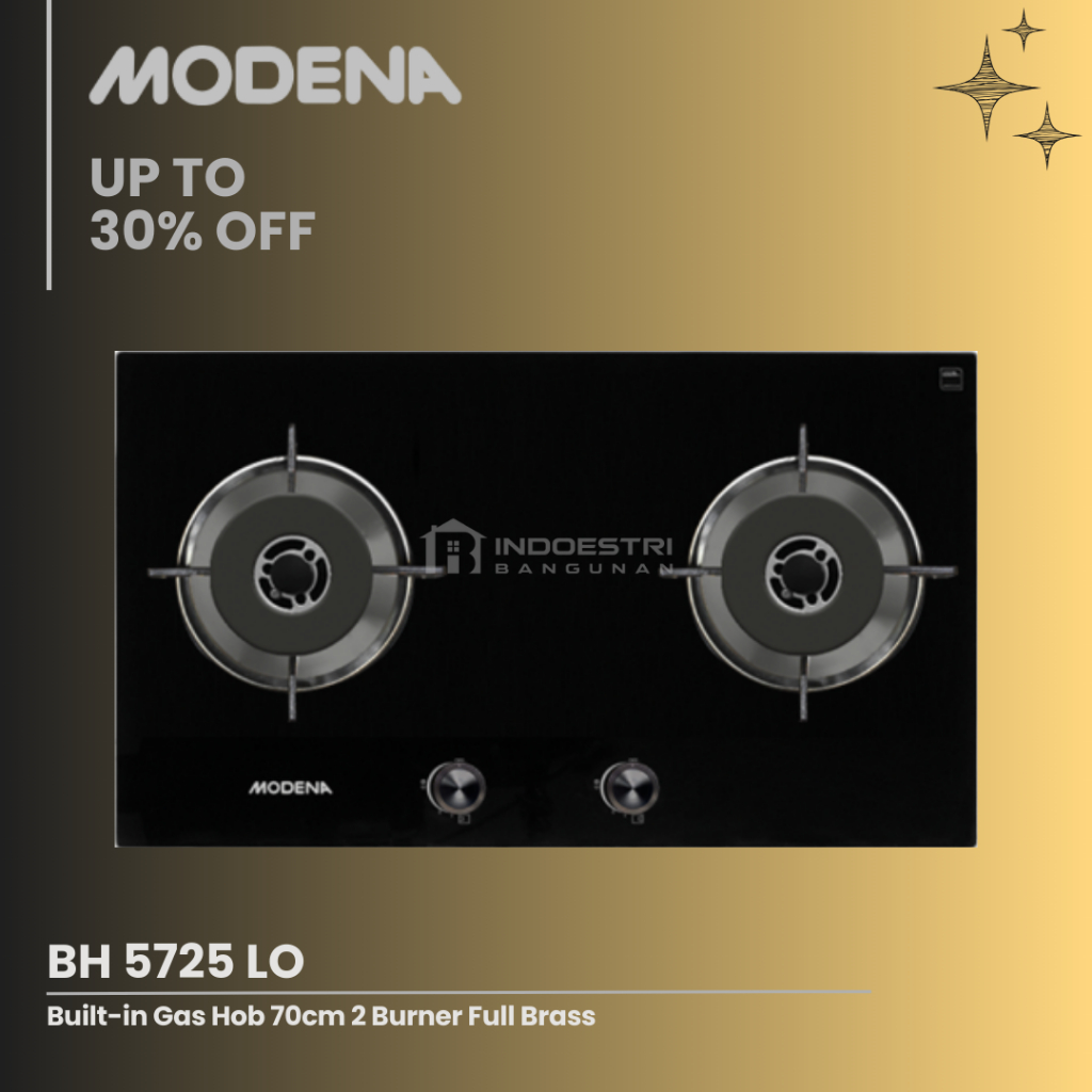 Kompor Tanam Modena 2 Tungku / Modena BH 5725 LO Energia (70 cm)