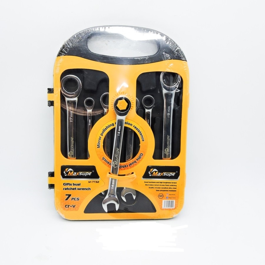 Kunci Rachet Ring Pas Set 7pcs Wrench Ring Pas Ratchet set 7 PCS