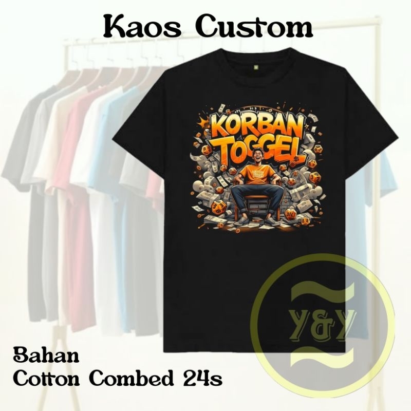 Kaos Korban Togel Bahan Cotton Combed 24s / Kaos Distro Pria / Kaos Pria