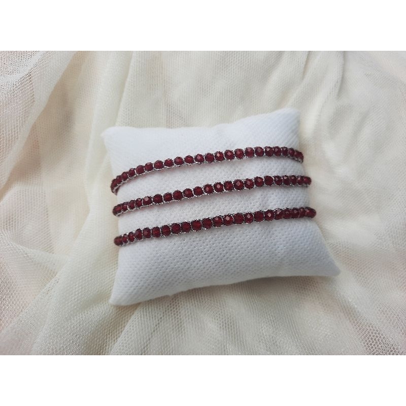 Gelang sirius merah hati Gelang macrame kristal Gelang batuan Gelang  samapura Gelang titanium