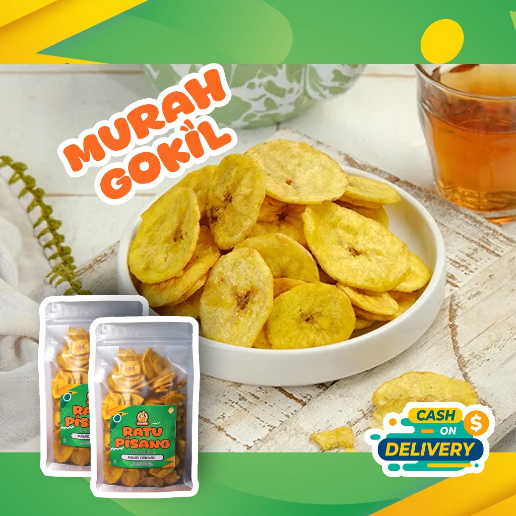 

Keripik Ratu Pisang Manis Original kemasan pouch 270gr