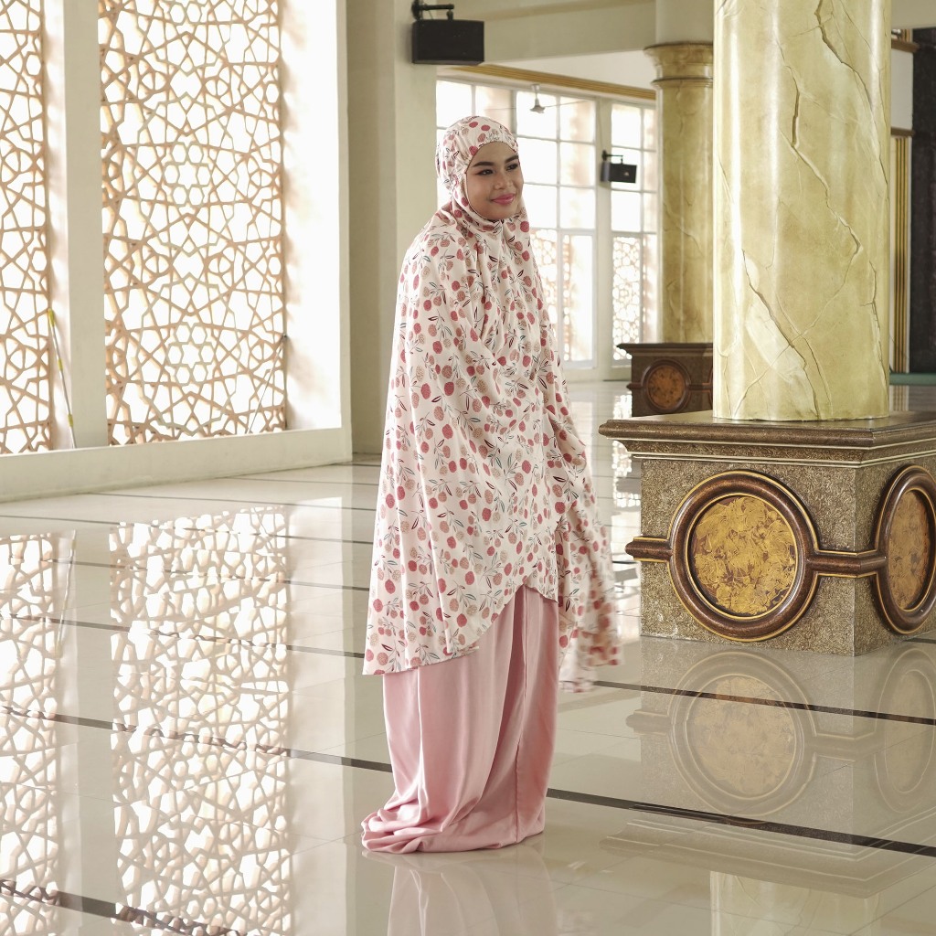 Mukena Rayon Motif Dewasa - Mukena Jumbo - Mukenah Dewasa Jumbo Premium - Mukena Rayon Motif - Muken