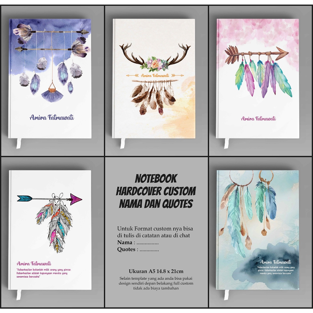 

Buku Catatan/Buku tulis Notebook Hardcover A5 custom