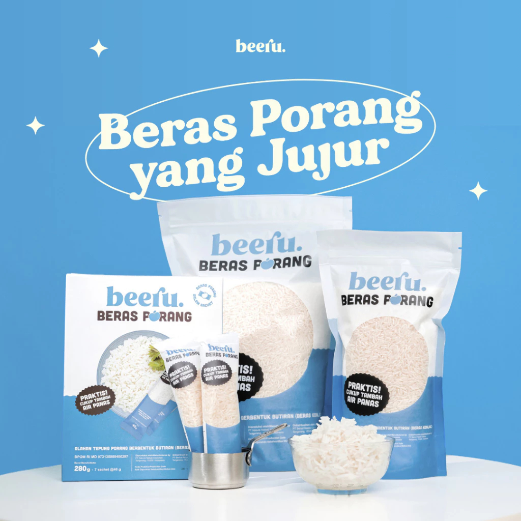 

Beeru Beras Porang Shirataki 1 Sachet - Konjac Instan Basmati Segoro Rojolele Premium