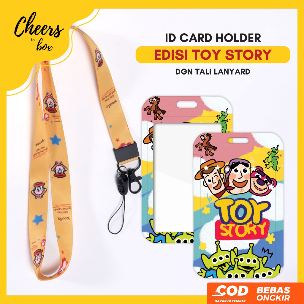 

[N004] WOODY Toy Story / Name Tag Card Holder Motif Lotso / James dengan Tali Lanyard