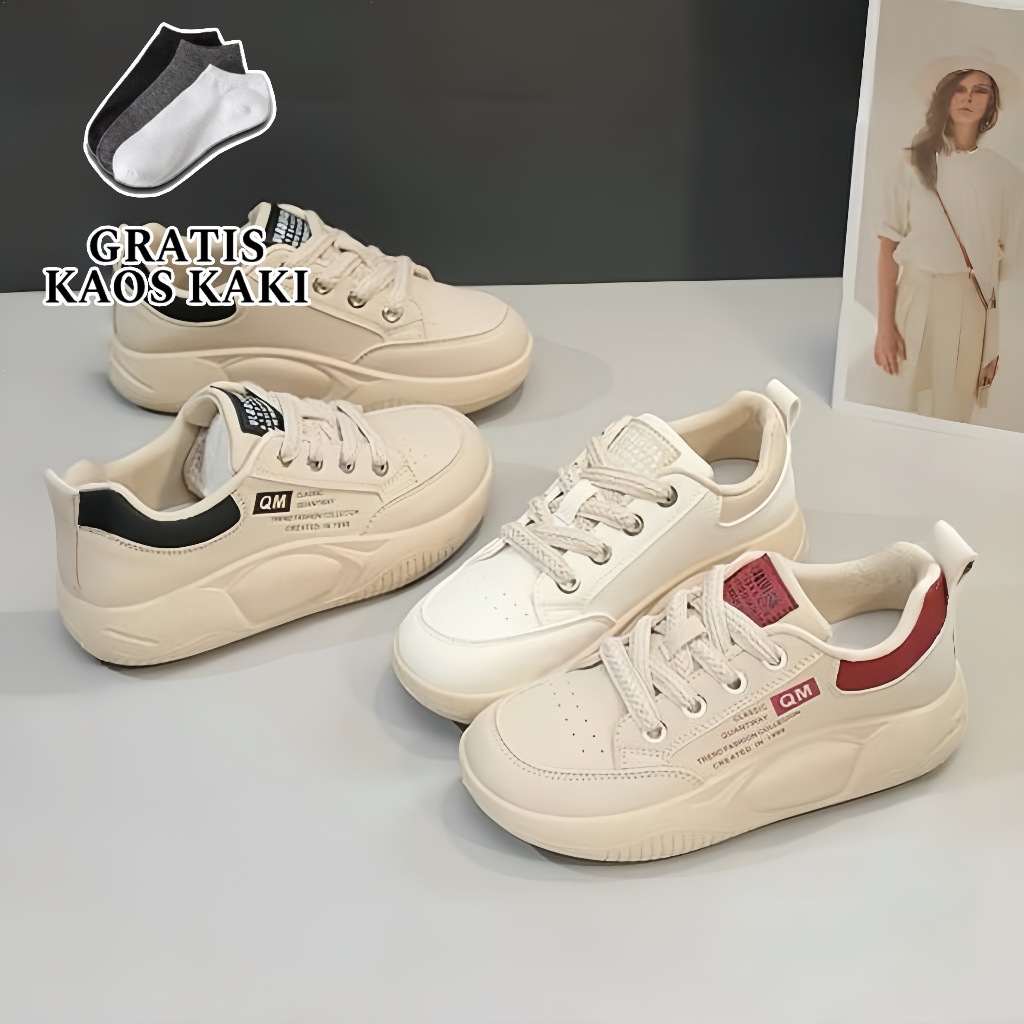 AS Sepatu Sneakers Nami Sepatu Sneakers Korean Style Ootd Round Toe Sepatu Sport Casual Wanita