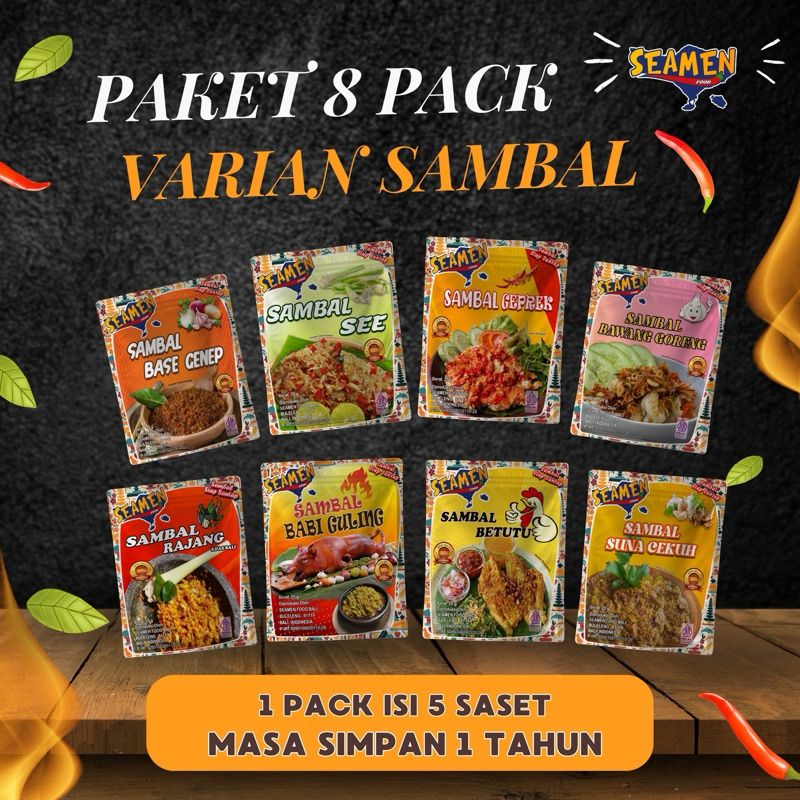 

PAKET 8 PACK SAMBAL SEAMEN FOOD