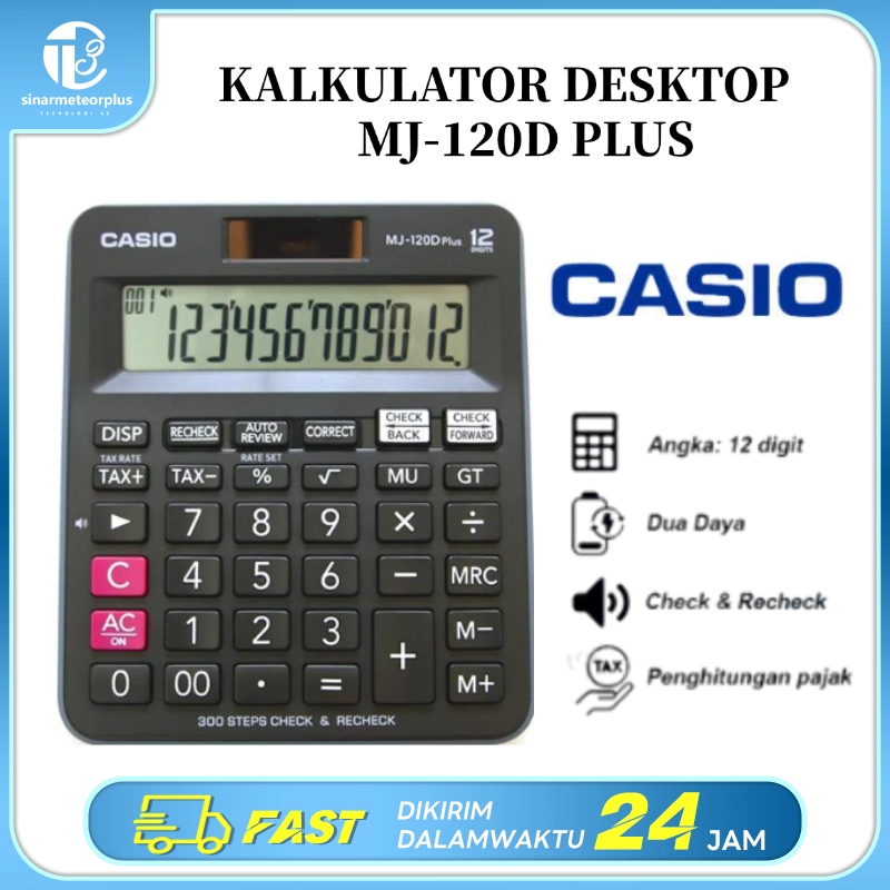 

KALKULATOR CASIO MJ 120D PLUS ORIGINAL - KALKULATOR 12 DIGIT - ORIGINAL CASIO