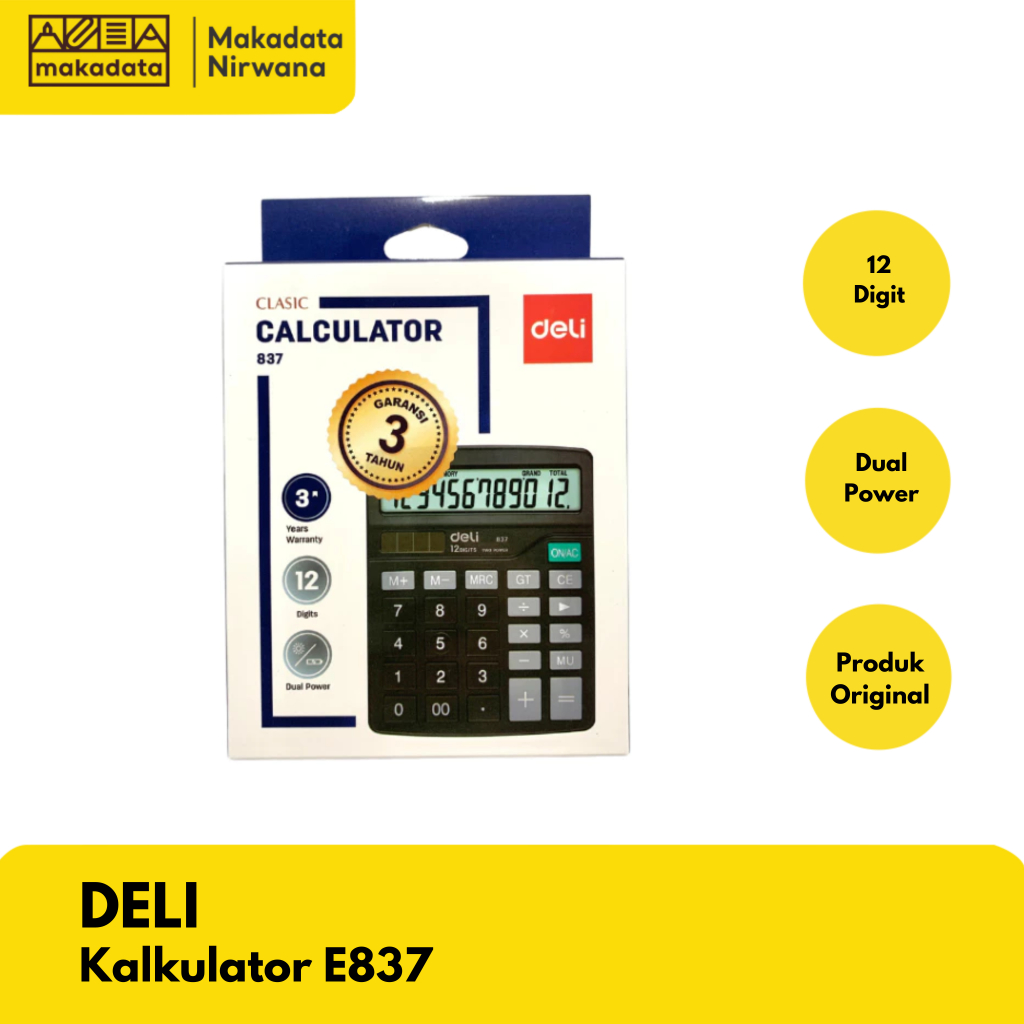 

DELI CALCULATOR/KALKULATOR E837 (1 PCS)